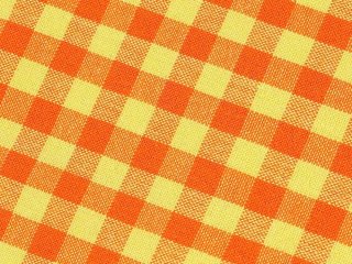 Kuchynská bavlnená utierka Olivia OL-006 Oranžovo-žltá kocka malá