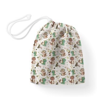 Bavlněný pytlík/sáček na přezůvky Sandra SA-657 Zeleno-hnědí dinosauříci na bílém - Biante.cz Bavlněný pytlík/sáček na přezůvky Sandra SA-657 Zeleno-hnědí dinosauříci na bílém - Biante.cz