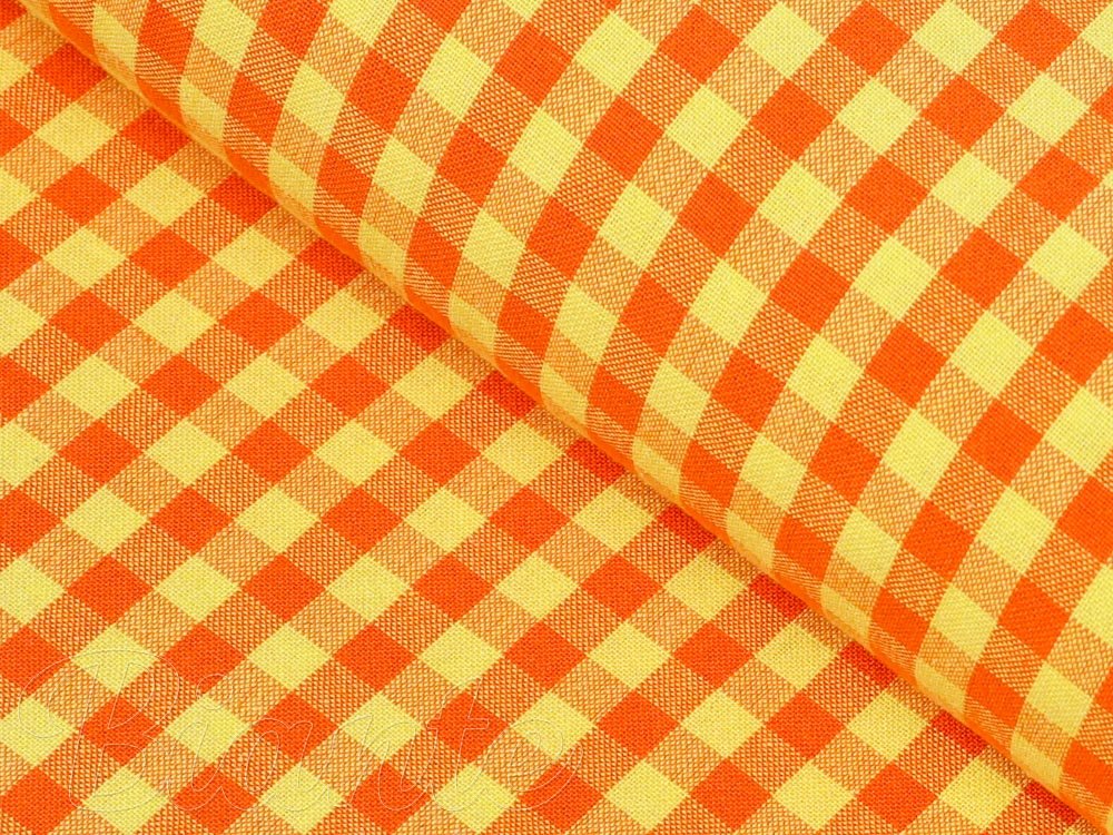 Bavlněná látka Olivia OL-006 Oranžovo-žlutá kostka malá- šířka 150 cm - Biante.cz Bavlněná látka Olivia OL-006 Oranžovo-žlutá kostka malá- šířka 150 cm - Biante.cz