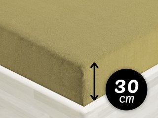 Froté napínacie prestieradlo na vysoký matrac FR-020 Olivové - Biante.sk Froté napínacie prestieradlo na vysoký matrac FR-020 Olivové - Biante.sk