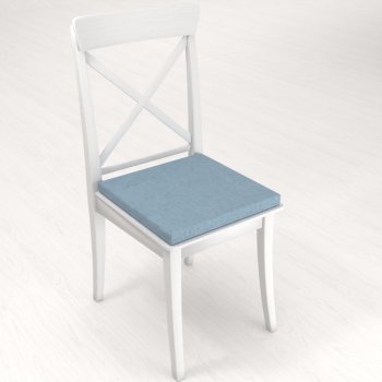Čtvercový podsedák BKW-210 Světle modrý žíhaný - 38x38x3 cm - detail 1 - Biante.cz