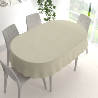 Oválny obrus/imitácia brúsenej kože Alcantara ALC-021 Krémový - detail 1 - Biante.sk Oválny obrus/imitácia brúsenej kože Alcantara ALC-021 Krémový - detail 1 - Biante.sk