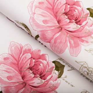 Bavlnená látka/plátno Sandra SA-683 Ružové pivonky s motýľmi na bielom - šírka 145 cm - Biante.sk Bavlnená látka/plátno Sandra SA-683 Ružové pivonky s motýľmi na bielom - šírka 145 cm - Biante.sk