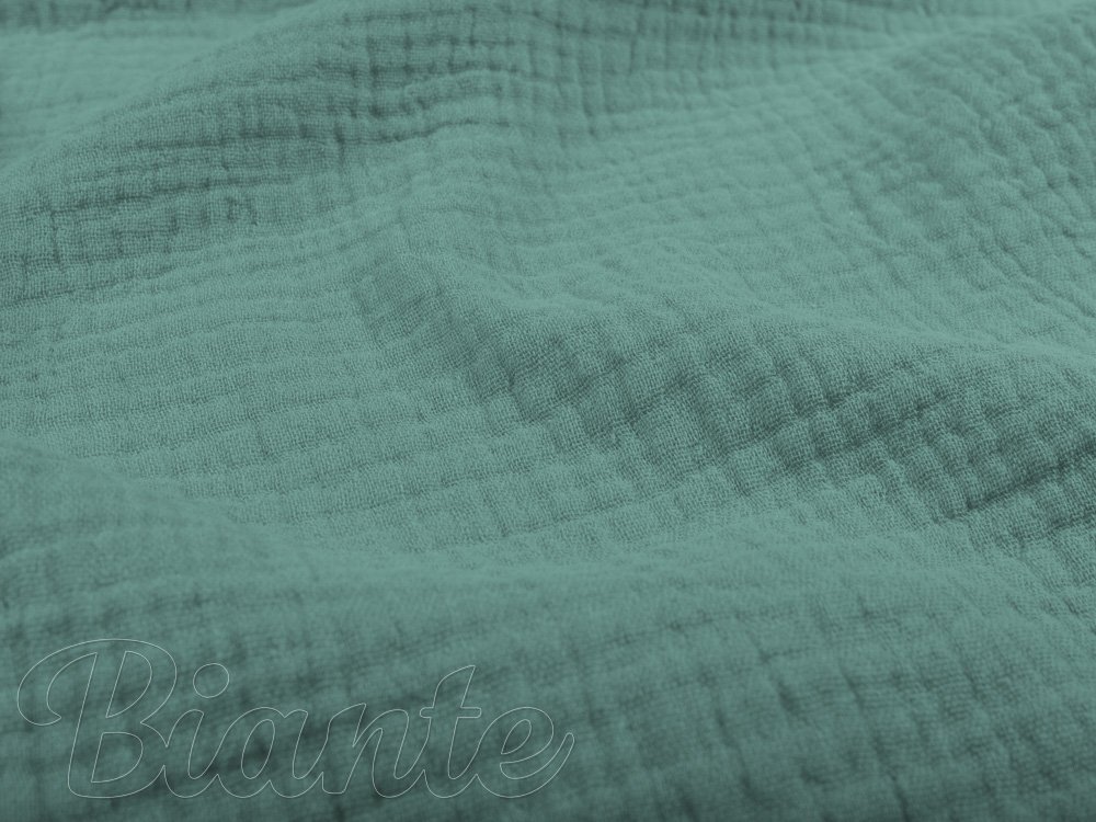 Mušelín dvojitá gázovina MSN-047 Pastelově modrozelená - metráž šířka 160 cm - detail 1 - Biante.cz Mušelín dvojitá gázovina MSN-047 Pastelově modrozelená - metráž šířka 160 cm - detail 1 - Biante.cz