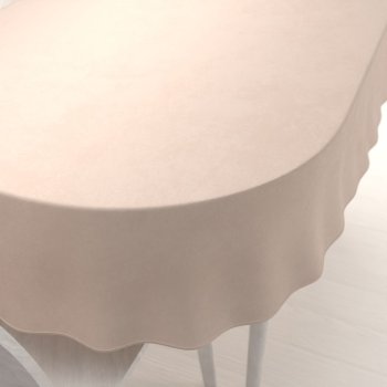 Sametový oválný ubrus Velvet Premium SVP-020 Béžový - Biante.cz