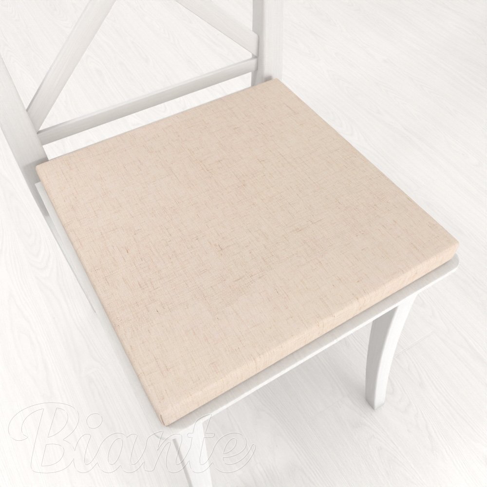 Štvorcový podsedák Elen PM-128 Prírodná režná - 38x38x3 cm - Biante.sk