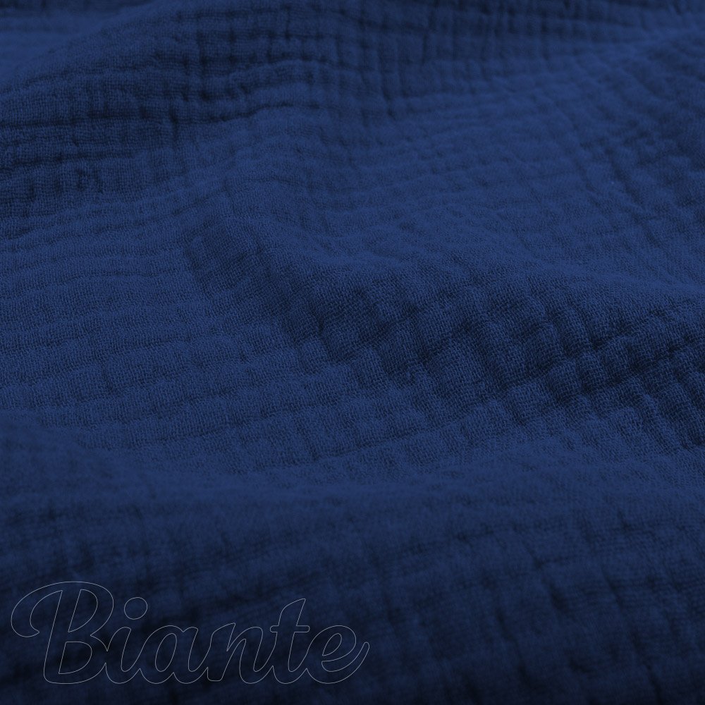 Mušelín dvojitá gázovina MSN-055 Tmavě modrá - metráž šířka 140 cm - detail 1 - Biante.cz