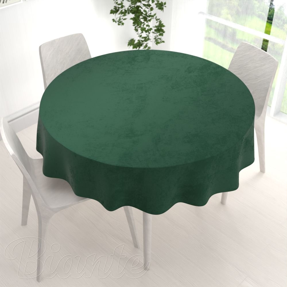 Velký sametový kulatý ubrus Velvet Premium SVP-012 Zelený - detail 1 - Biante.cz
