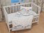 Dětské bavlněné povlečení do postýlky Sandra SA-593 Baby sovy modré - detail 1 - Biante.cz