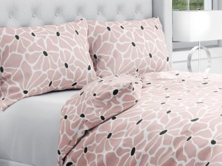Bavlnené posteľné obliečky Sandra SA-483 Hnedoružové designové kvety na bielom - Biante.sk Bavlnené posteľné obliečky Sandra SA-483 Hnedoružové designové kvety na bielom - Biante.sk