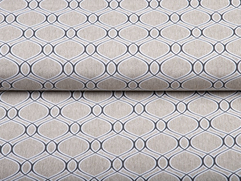Dekorační látka Leona LN-124 Geometrický vzor na režném - šířka 140 cm - detail 2 - Biante.cz Dekorační látka Leona LN-124 Geometrický vzor na režném - šířka 140 cm - detail 2 - Biante.cz