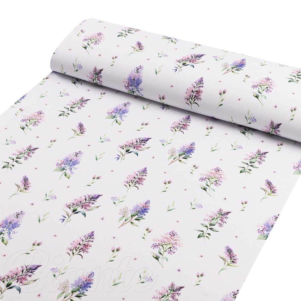 Teflonová látka na ubrusy TF-105 Šeříky na bílém - šířka 155 cm - detail 1 - Biante.cz