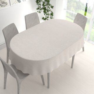 Dekorační oválný ubrus BKW-205 Režný žíhaný - detail 1 - Biante.cz Dekorační oválný ubrus BKW-205 Režný žíhaný - detail 1 - Biante.cz