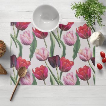 Dekoračné prestieranie na stôl Terra TRA-001 Tulipány na dymovo sivom - Biante.sk Dekoračné prestieranie na stôl Terra TRA-001 Tulipány na dymovo sivom - Biante.sk