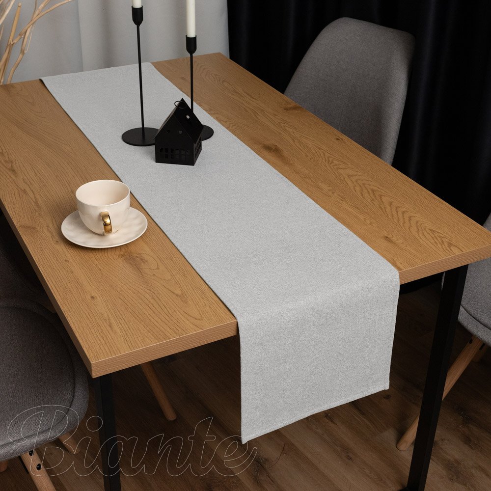 Dekorační běhoun na stůl BKR-501 Světle šedý - detail 1 - Biante.cz
