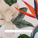 Bavlněná látka/plátno Sandra SA-768 Velké tropické listy na bílém - šířka 160 cm - detail 3 - Biante.cz