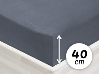 Jersey napínacie prestieradlo na extra vysoký matrac JR-029 Antracitovo sivé - Biante.sk Jersey napínacie prestieradlo na extra vysoký matrac JR-029 Antracitovo sivé - Biante.sk
