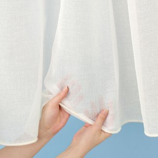 Záclona - krémově režný vzor s olůvkem ZAC-020 výška 155 cm a 250 cm - detail 1 - Biante.cz Záclona - krémově režný vzor s olůvkem ZAC-020 výška 155 cm a 250 cm - detail 1 - Biante.cz