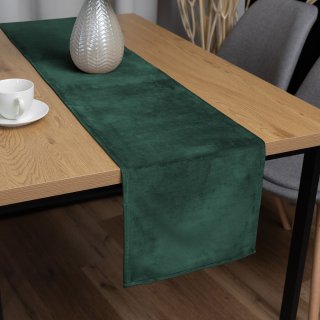 Sametový běhoun na stůl Velvet Premium SVP-044 Lesní zelená - Biante.cz