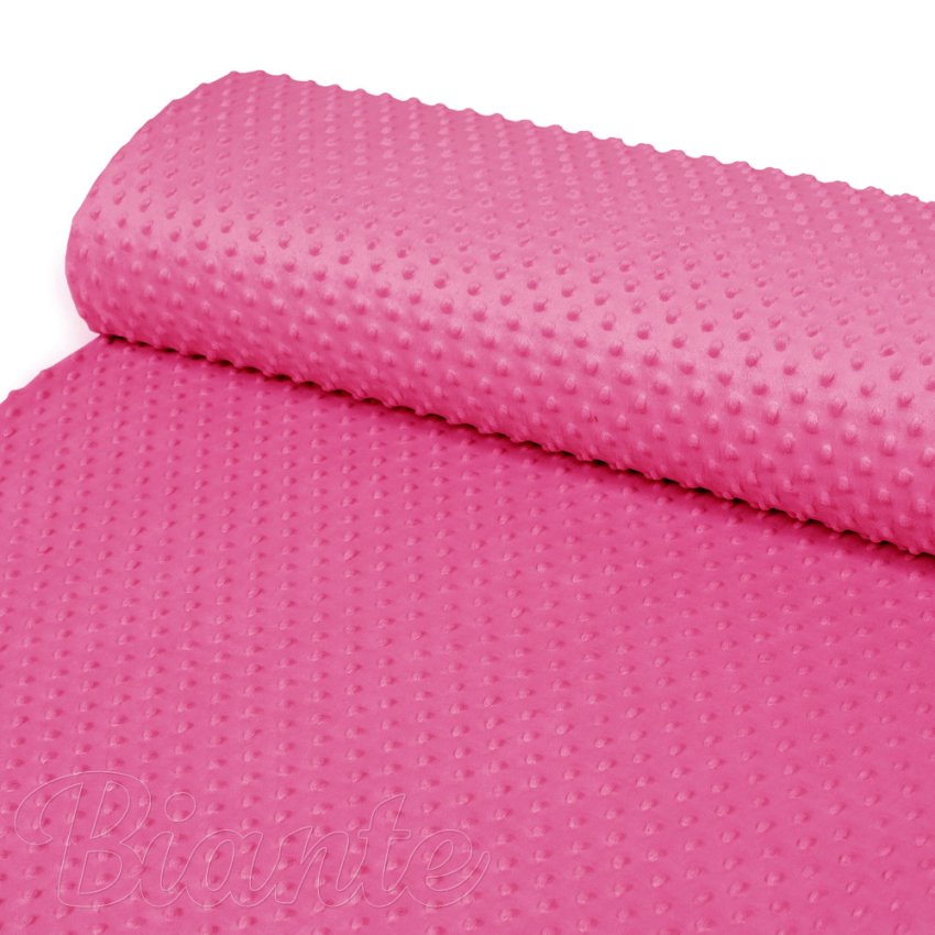 Dětská látka Minky 3D puntíky MKP-020 Růžovo fialová - šířka 150 cm - detail 2 - Biante.cz