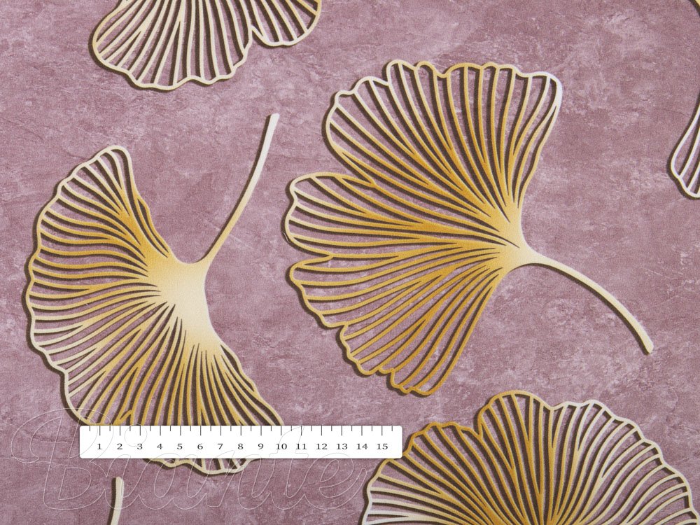 Sametová látka Tamara TMR-001 Ginkgo lístky na starorůžovém - šířka 150 cm - detail 3 - Biante.cz Sametová látka Tamara TMR-001 Ginkgo lístky na starorůžovém - šířka 150 cm - detail 3 - Biante.cz
