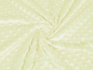 Dětská látka Minky 3D puntíky MKP-043 Pastelově žlutozelená - šířka 150 cm - detail 1 - Biante.cz Dětská látka Minky 3D puntíky MKP-043 Pastelově žlutozelená - šířka 150 cm - detail 1 - Biante.cz