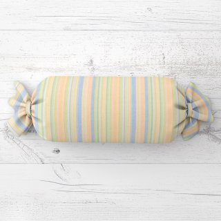 Vankúš valec bonbon Sandra SA-734 Pastelovo farebné pásiky - Biante.sk