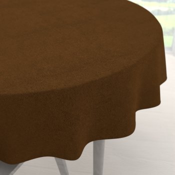 Kulatý ubrus/imitace broušené kůže Alcantara ALC-017 Hnědý rezavý - Biante.cz Kulatý ubrus/imitace broušené kůže Alcantara ALC-017 Hnědý rezavý - Biante.cz