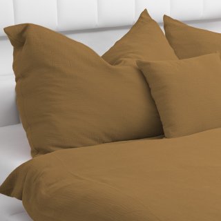 Dětské mušelínové povlečení do postýlky Nature MSN-063 Okrově hnědé - detail 1 - Biante.cz