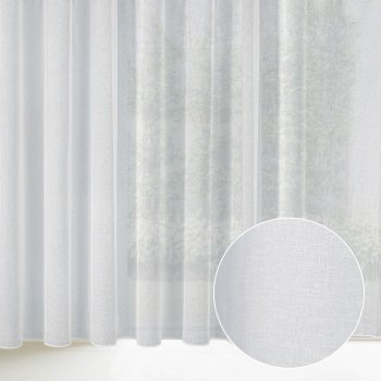 Záclona - bílý režný vzor s olůvkem ZAC-022 výška 315 cm - Biante.cz