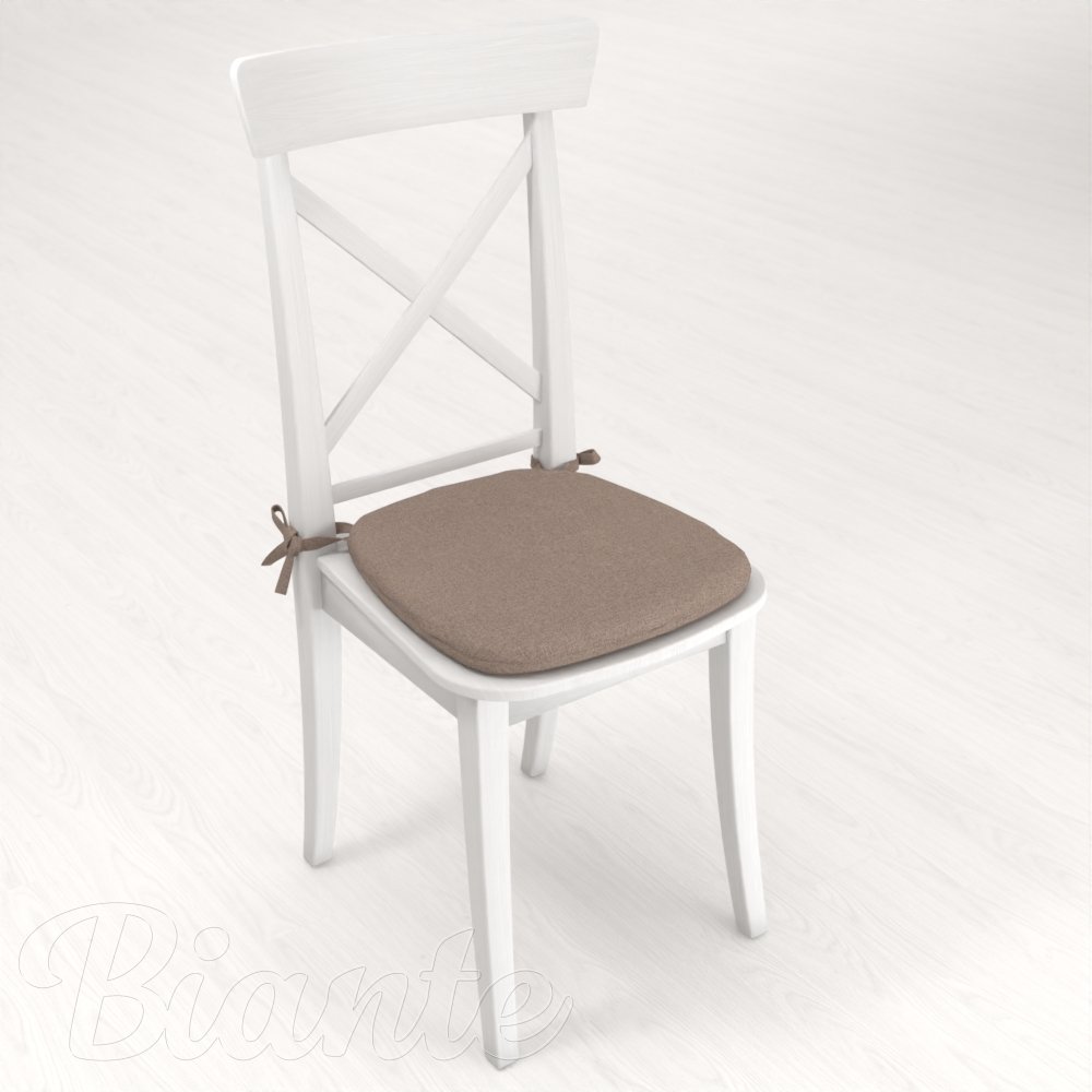 Oblý podsedák BKR-502 Světle hnědý režný - 39x37x3 cm - detail 2 - Biante.cz