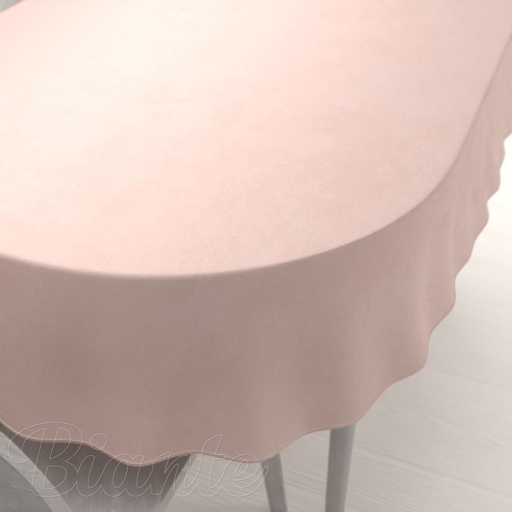 Sametový oválný ubrus Velvet Premium SVP-043 Pudrově růžový - Biante.cz