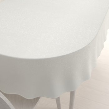 Teflonový oválný ubrus TF-010 Ornamenty - smetanový - Biante.cz