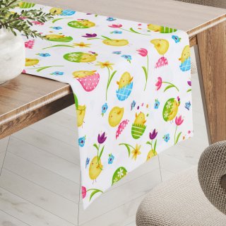 Bavlnený behúň na stôl Sandra SA-074 Žlté kuriatka - Biante.sk Bavlnený behúň na stôl Sandra SA-074 Žlté kuriatka - Biante.sk
