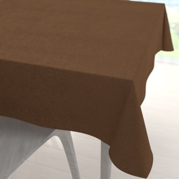Čtvercový ubrus/imitace broušené kůže Alcantara ALC-022 Hnědý - Biante.cz