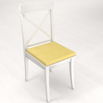 Čtvercový podsedák BKW-209 Žlutozelený žíhaný - 38x38x3 cm - detail 1 - Biante.cz