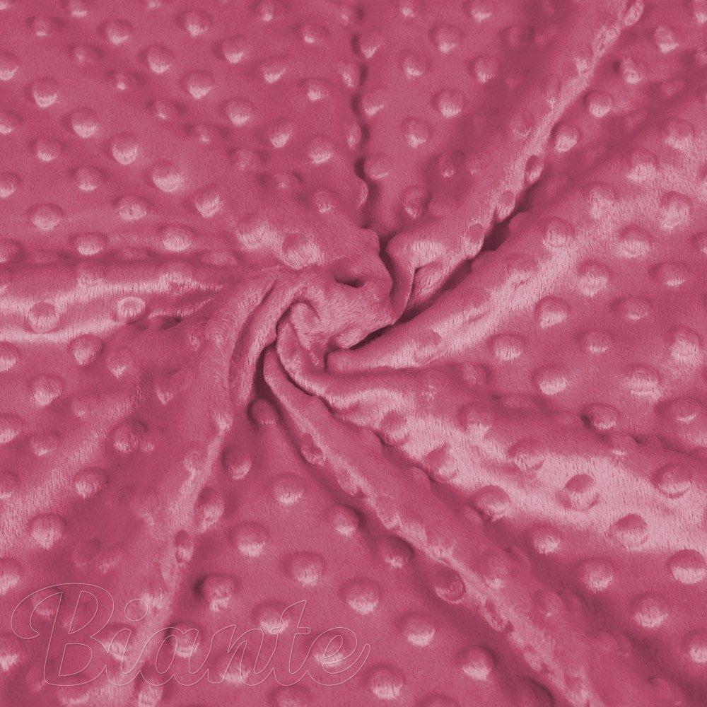 Dětská látka Minky TOP 3D puntíky MKP-057 Ostružinová - šířka 170 cm - detail 1 - Biante.cz