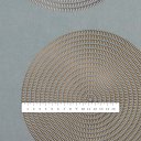 Sametová látka Tamara TMR-058 Designové kruhy na modrošedém - šířka 150 cm - detail 2 - Biante.cz