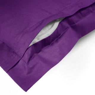 Bavlnená obliečka na vankúš s lemom Moni MO-056 Fialová - detail 1 - Biante.sk Bavlnená obliečka na vankúš s lemom Moni MO-056 Fialová - detail 1 - Biante.sk
