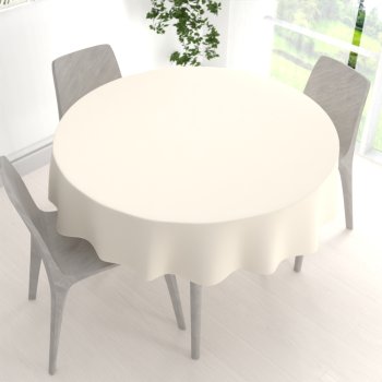 Teflonový kulatý ubrus TF-037 Smetanový bez vzoru - detail 1 - Biante.cz Teflonový kulatý ubrus TF-037 Smetanový bez vzoru - detail 1 - Biante.cz