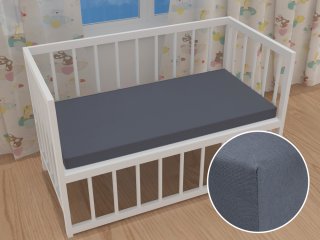 Dětské jersey napínací prostěradlo do postýlky JR-029 Antracitově šedé - Biante.cz Dětské jersey napínací prostěradlo do postýlky JR-029 Antracitově šedé - Biante.cz