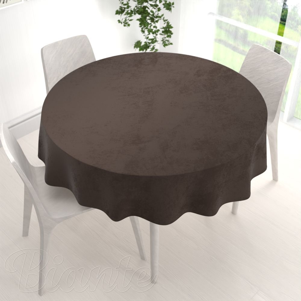 Velký sametový kulatý ubrus Velvet Premium SVP-016 Tmavě hnědý - detail 1 - Biante.cz