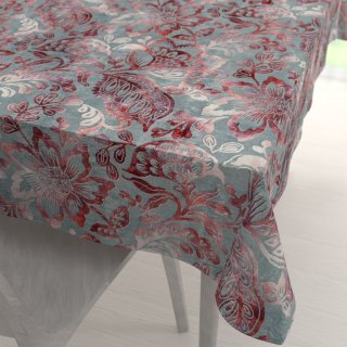 Sametový obdélníkový ubrus Tamara TMR-054 Abstraktní vínové květy na šedozeleném - Biante.cz