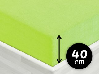 Froté napínacie prestieradlo na extra vysoký matrac FR-019 Žiarivo zelené - Biante.sk Froté napínacie prestieradlo na extra vysoký matrac FR-019 Žiarivo zelené - Biante.sk