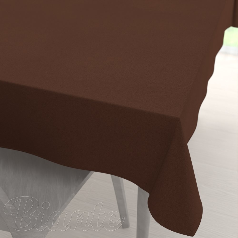 Veľký dekoračný obdĺžnikový obrus BKU-114 Čokoládovo hnedý - Biante.sk