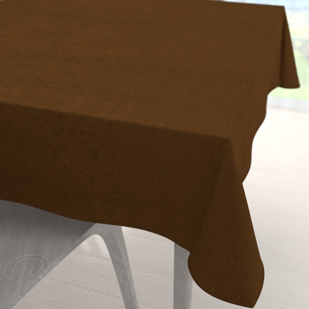Štvorcový obrus/imitácia brúsenej kože Alcantara ALC-017 Hnedý hrdzavý - Biante.sk