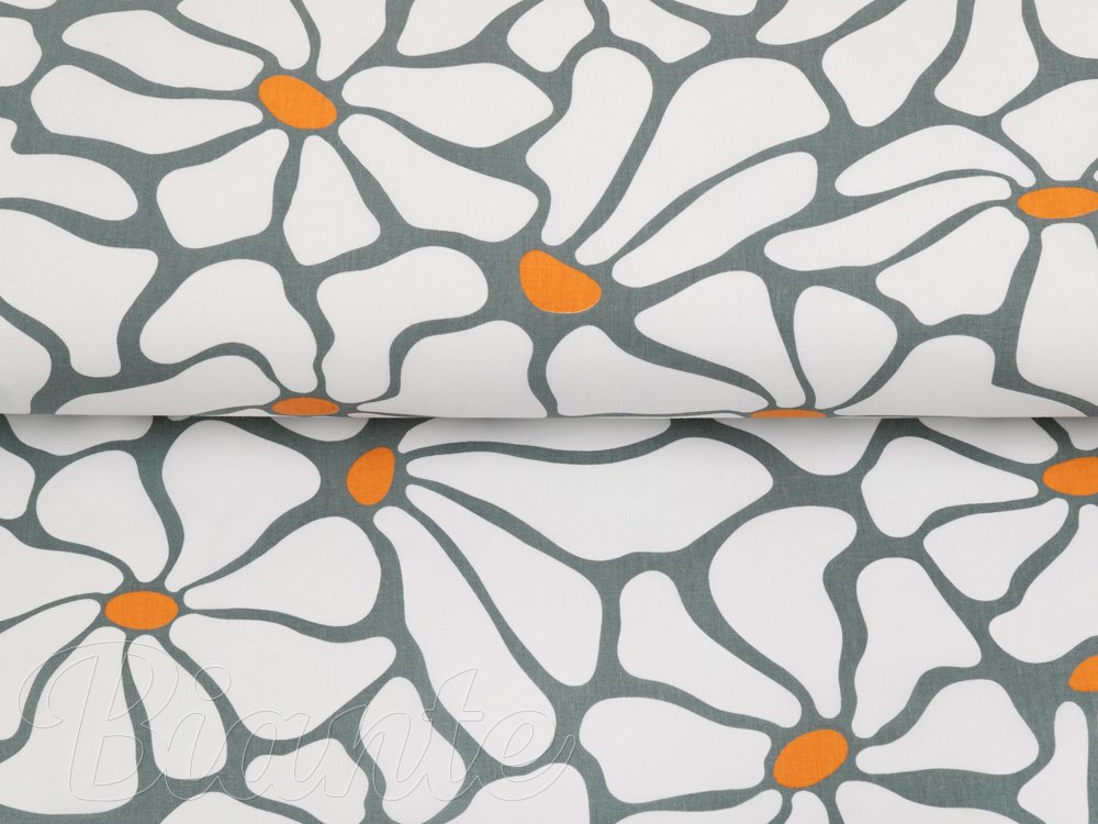 Bavlněná látka/plátno Sandra SA-491 Bílé designové květy na šedém - šířka 160 cm - detail 2 - Biante.cz Bavlněná látka/plátno Sandra SA-491 Bílé designové květy na šedém - šířka 160 cm - detail 2 - Biante.cz