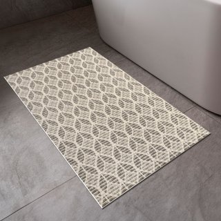 Kúpeľňová penová rohož / predložka PRO-104 Sivo-biely geometrický vzor - metráž šírka 65 cm - detail 1 - Biante.sk