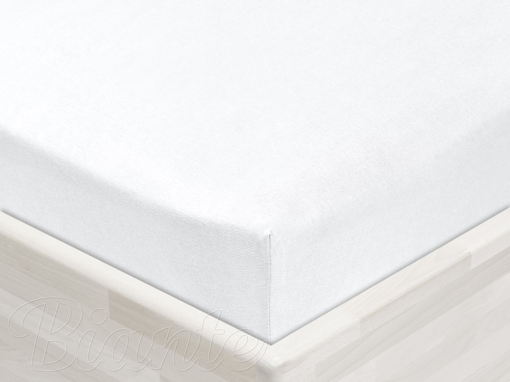 Dětské jersey napínací prostěradlo do postýlky JR-031 Bílé - detail 1 - Biante.cz Dětské jersey napínací prostěradlo do postýlky JR-031 Bílé - detail 1 - Biante.cz