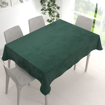 Velký sametový obdélníkový ubrus Velvet Premium SVP-044 Lesní zelená - detail 1 - Biante.cz
